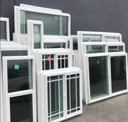 Vinyl & Aluminum Windows Assorted Sizes Lot