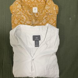 Men’s H&M Button-Up Shirt Bundle Size Large – 2 for $25 Casual Summer
