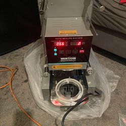 WantJoin Cup Sealer Machine - Full Automatic Cup Sealing Machine 90/95mm Electric Boba Sealing Machine Seals 500-600 Cups/H Digital Control Panel Cup 