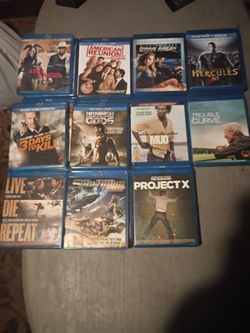 Blueray dvd's 5$ each