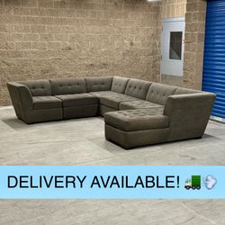 Gray 6-Piece Modular Sectional Couch Sofa (DELIVERY AVAILABLE! 🚛💨)