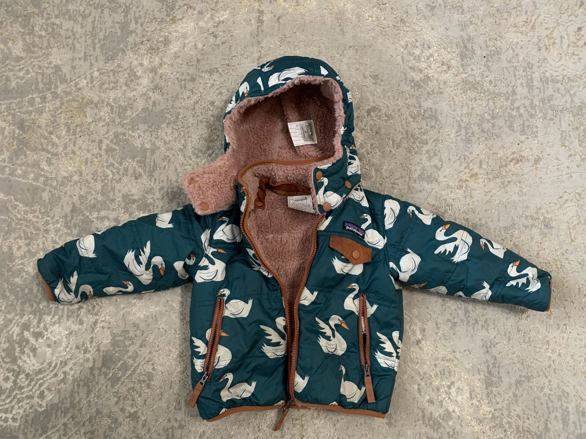 Patagonia Kids 2T Girls Reversible Tribbles Hoody