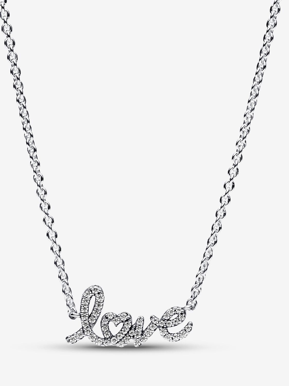 Sparkling Handwritten Love Collier Necklace Sterling silver
