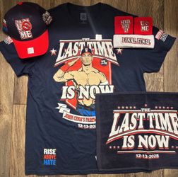 WWE John Cena Final Match Washington DC Shirt Hat Bands Combo Size Large