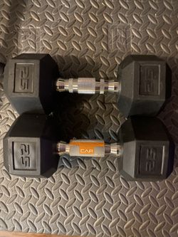 NEW 25LB DUMBELLS