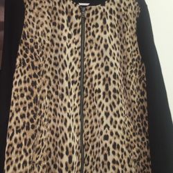 CHEETAH PRINT SWEATER JACKET 