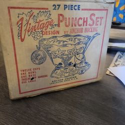 Twenty seven piece vintage punch set