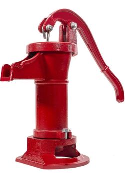Well Hand Pitcher Antique Pitcher Manual Hand Pump Operated up to 25' ft Max Lift Patio Water Well Fountain for Outdoor Garden, Pond, Backyard, Farm