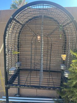 Large black bird cage