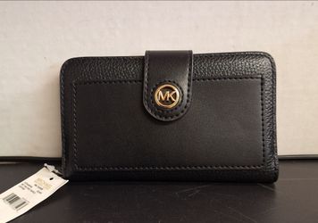 MK CHARM BLACK MD BIFOLD WALLET