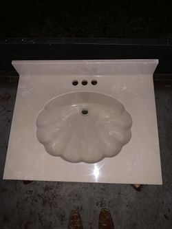 Bathroom Sink ( Special Design ) All In Porcelain - Size  28x22
