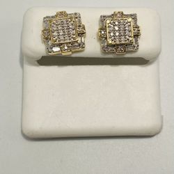 Gold With Diamond Earrings 0.46 CTW