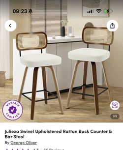 Hardly Used Rattan stools Set Of 2