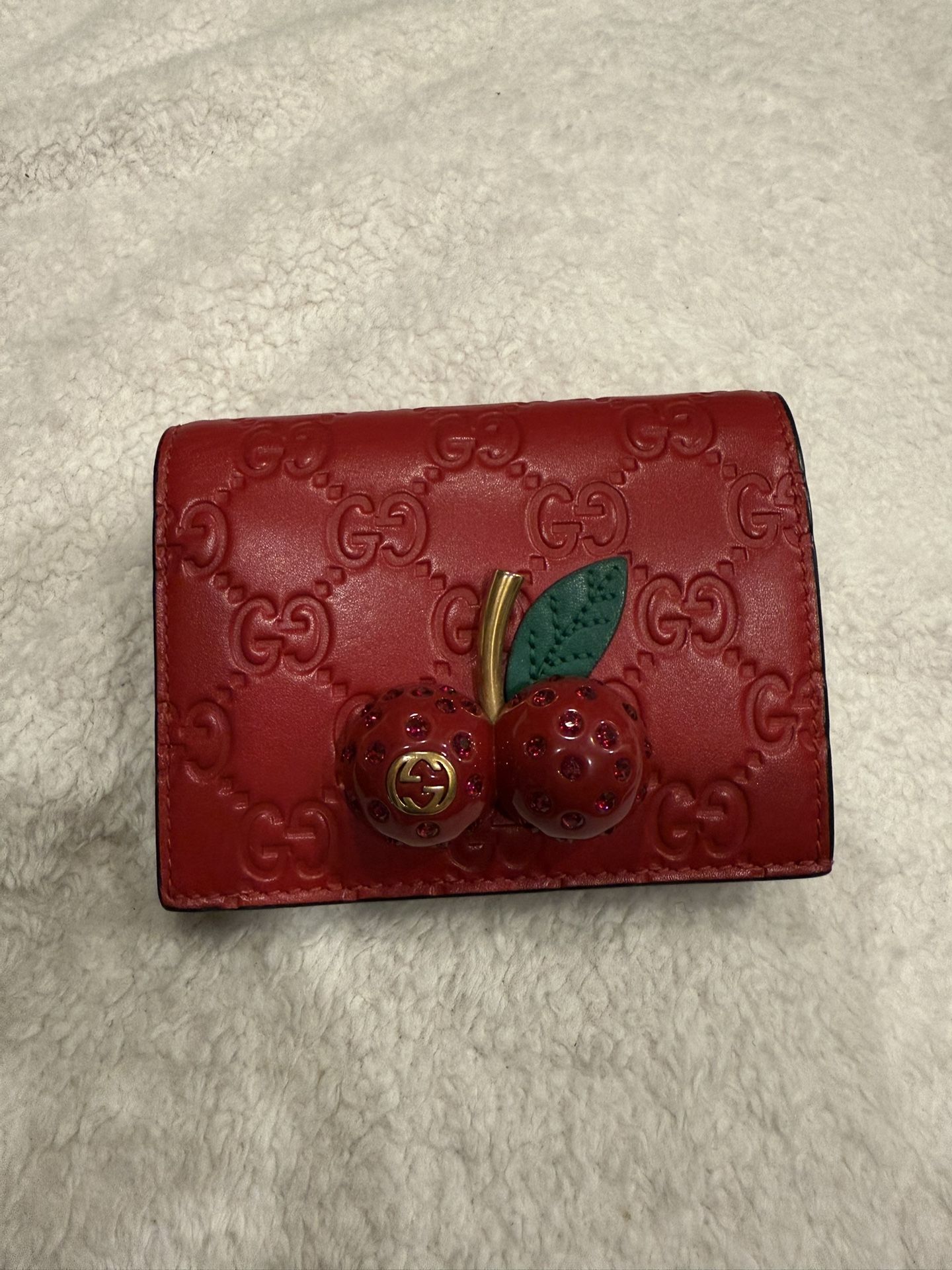 Gucci Crystal Cherry Wallet