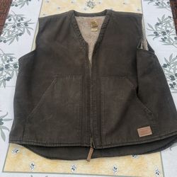 C. E. Schmidt Workwear Lined Zip Canvas Vest Size 2XLR
