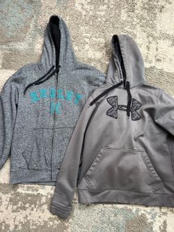 Under Armor and Hurley sweatshirts