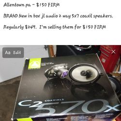 Jl Audio 5x7" Speakers New
