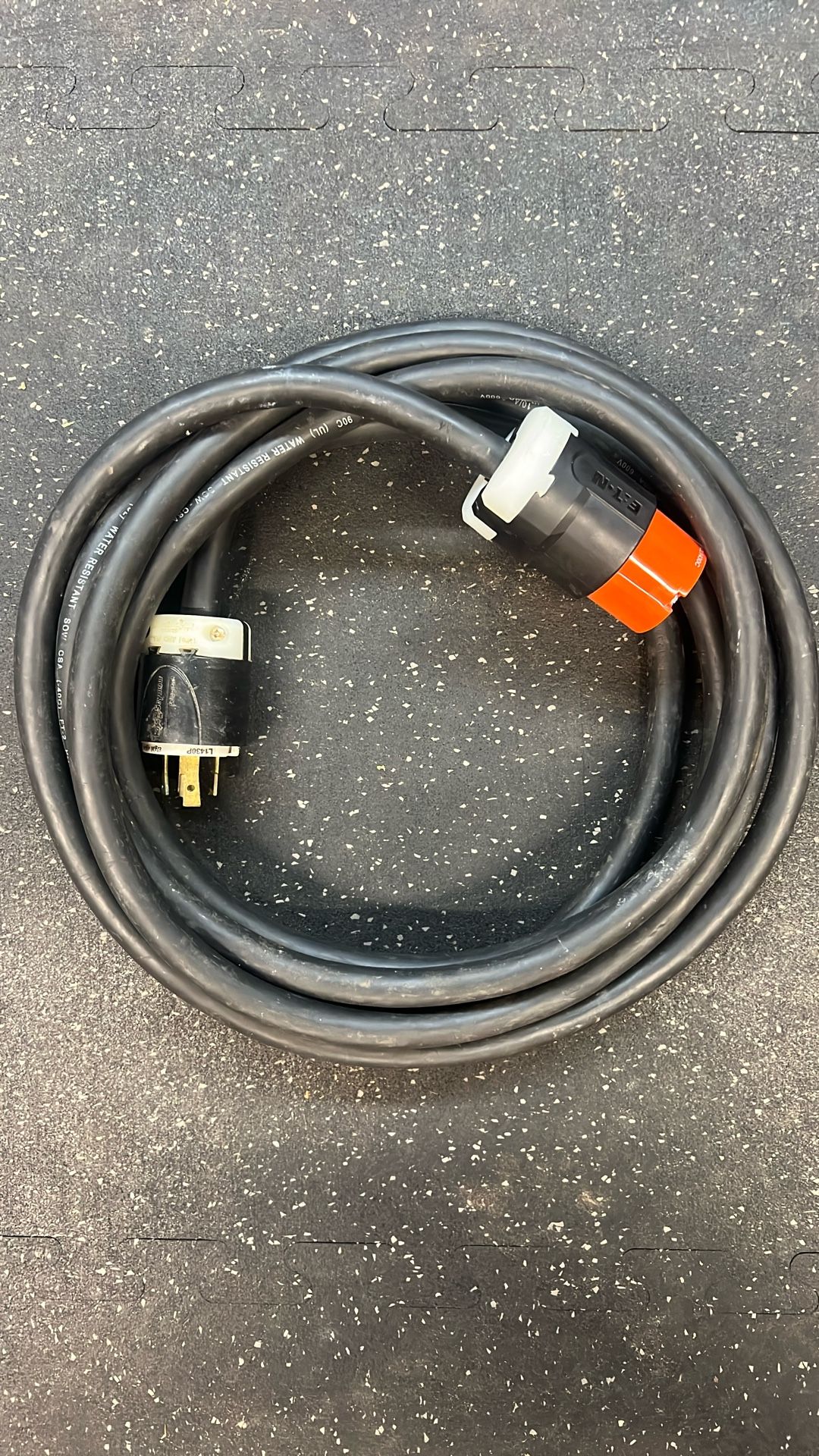 Generator Cable 20’ 30A SOW Water Resistant 10/4