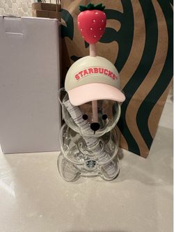Glass bear cup
