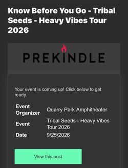Tribal Seed Tickets