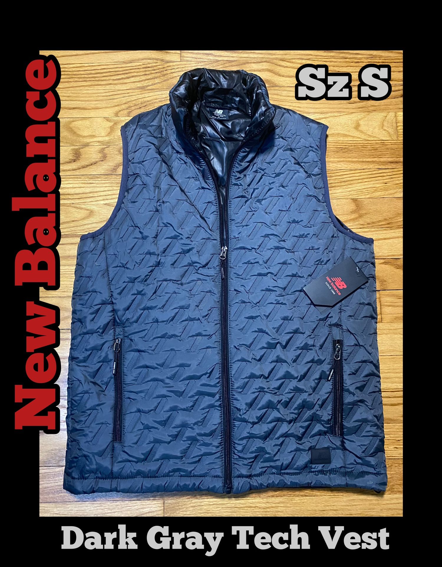 New Balance Dark Gray Tech Vest Men’s Sz Small New!