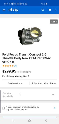 Ford 08-11 Focus 10-13 Transit Connect Throttle Body 8s4z-9e926-b