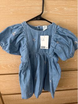 H&M denim floral dress