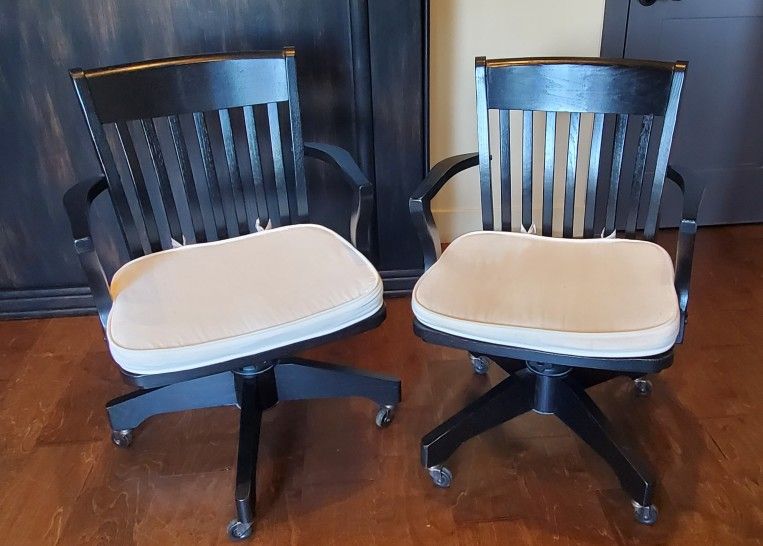 All Wood Rolling Chairs, $50 For Both