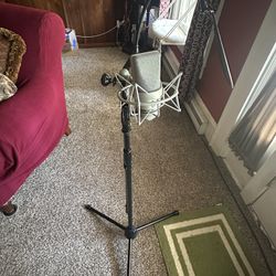 Neumann TLM 103 Mic, Shock Absorber, Stedman Proscreen XL Popfilter, And Boom Stand