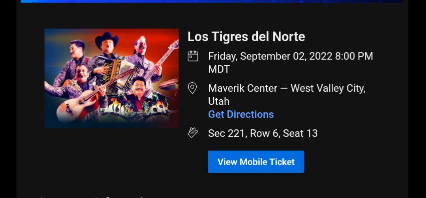 Los Tigres Del Norte Ticket, Maverick Center West Valley City Utah
