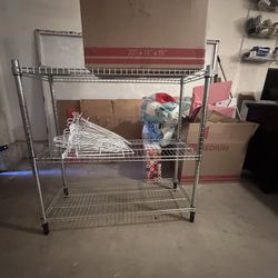 Closet Clothes Metal Stand Organizer