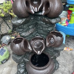 Tiering Jar Water fountain With Led Lights 
