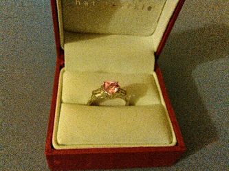 Heart shaped ring with silver band
