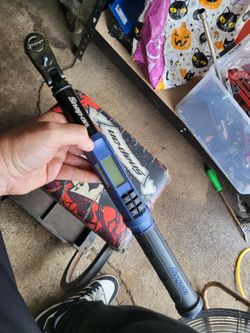 Snap-on 3/8 Flex Head Digital Torque Wrench ATECH2F125VB Power Blue Angle 5-125 Excellent Condition