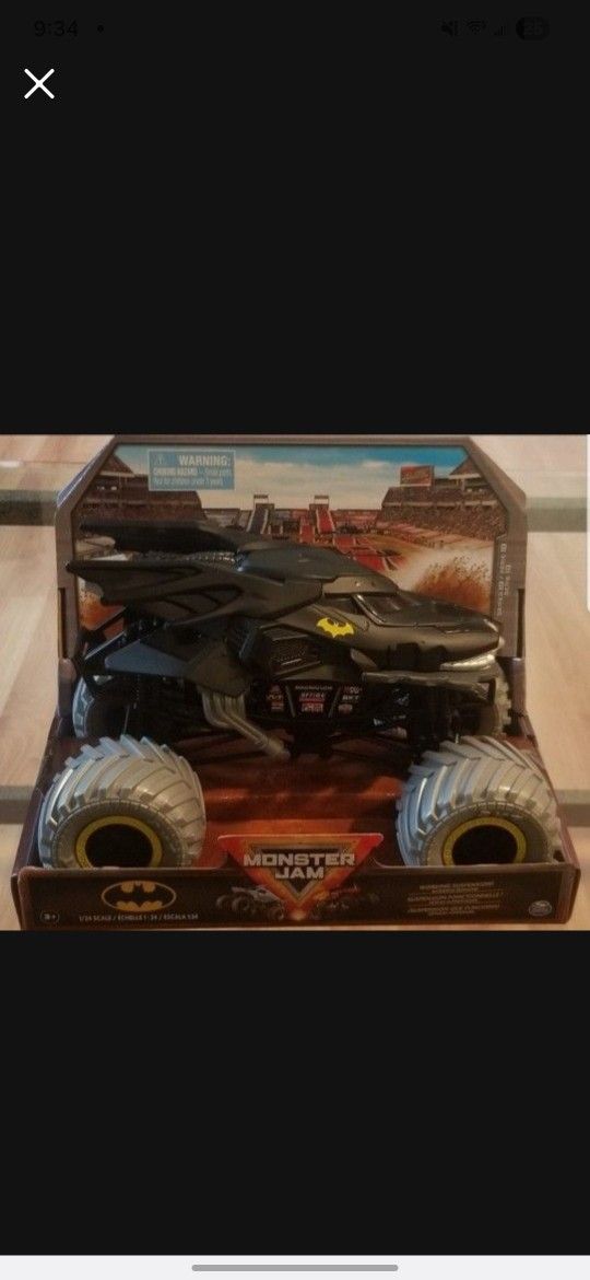 Monster Jam Official Batman Monster Truck Die-Cast Vehicle 1:24 Scale Brand New in Box