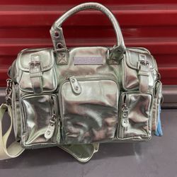 House Of Flynn Camera Bag Metallic Green