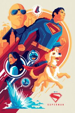2025 SDCC Mondo Variant Superman Poster By Tom Whalen 59/140