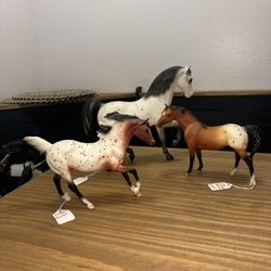 Breyer Appaloosa Horses Lot of 3 Collectible Model Horses Vintage