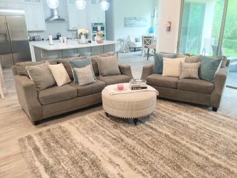 Gray Sofa and Loveseat Set