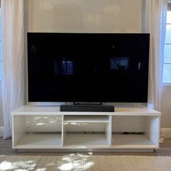 IKEA White Open Shelf TV Stand Credenza