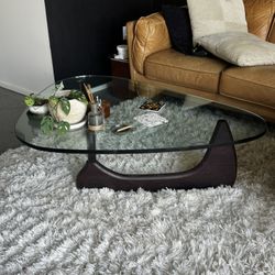 AllModern Abstract Glass Coffee Table 