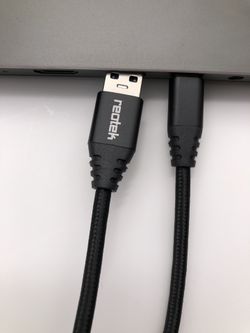 9 Pin USB Type-c to Usb-a Male 3.1 Gen2 Cable 1 Feet Reotek Black Color