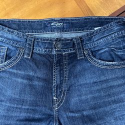 Mens Silver Tab Jeans Super Soft Denim Sz 34 L 32