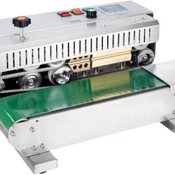 Continuous Bag Band Sealing Machine, 0.24-0.47 in/6-12 mm Seal Width, Horizontal Band Sealer Machine with Digital Temperature Control