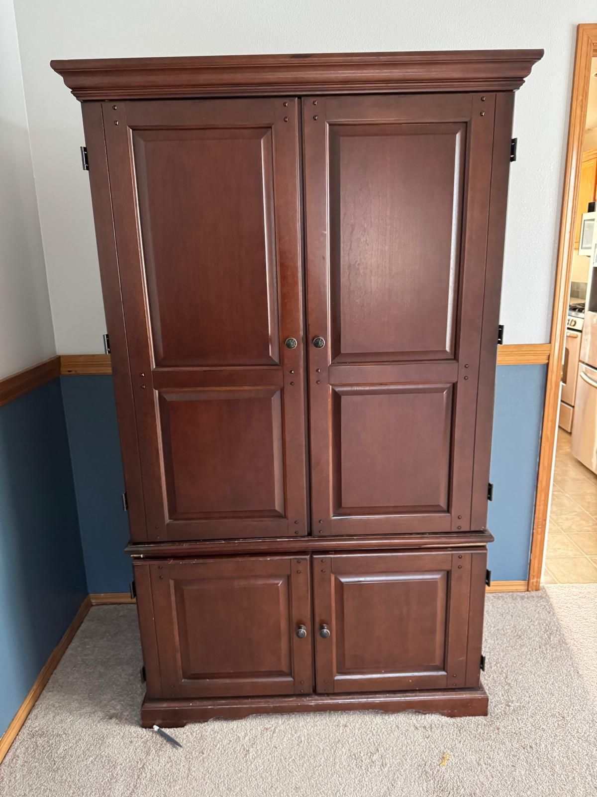 Solid Armoire Or Storage Cabinet