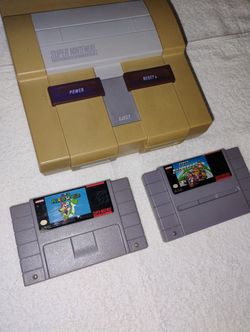 Super Nintendo SNES Game Console And Games Bundle Collection Entertainment System Video Game