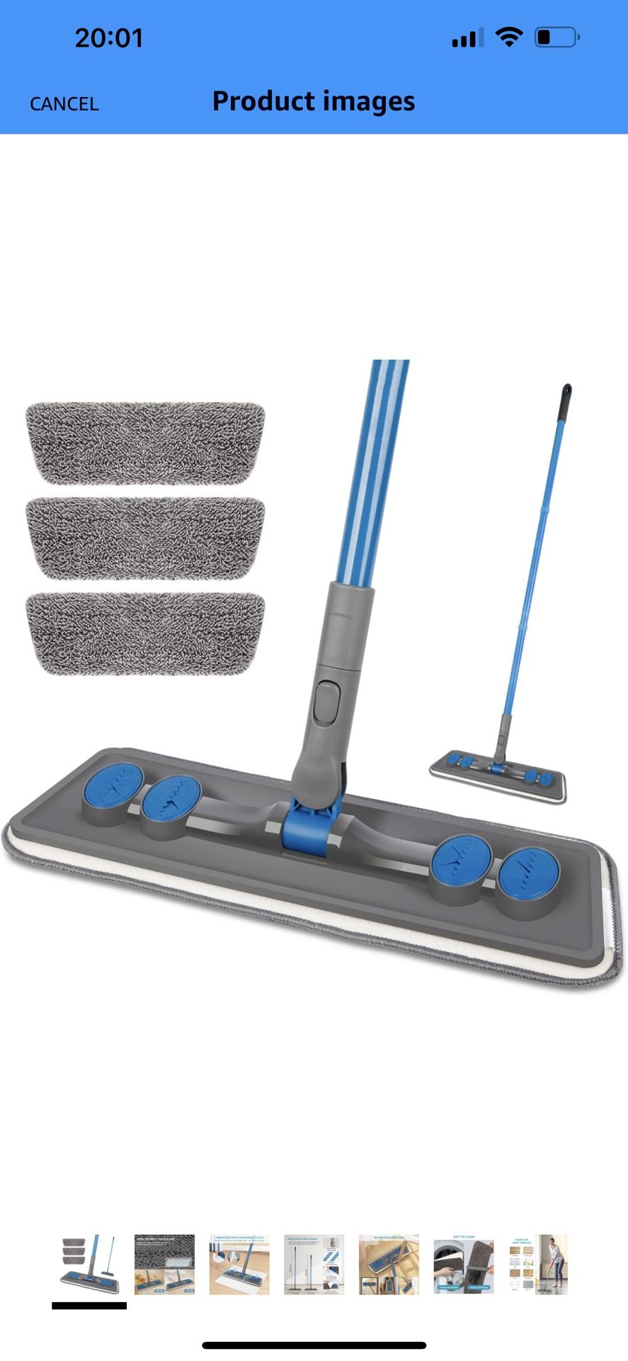 Brand New Mops for Floor Cleaning - Dust Mop for Hardwood Floors Flat Floor Mop for Wood Laminate Tile Vinyl Wall Cleaning