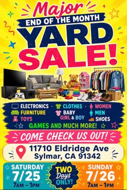 End of the month YARD SALE
