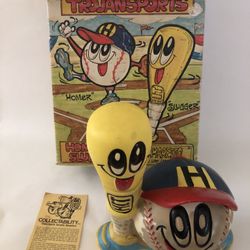 Vintage Trojan Sports 1977 Homer ‘n Slugger Decanter w/ Original Box - RARE Baseball Collectible