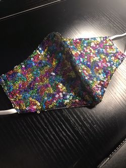 Rainbow Sequin Face Mask!